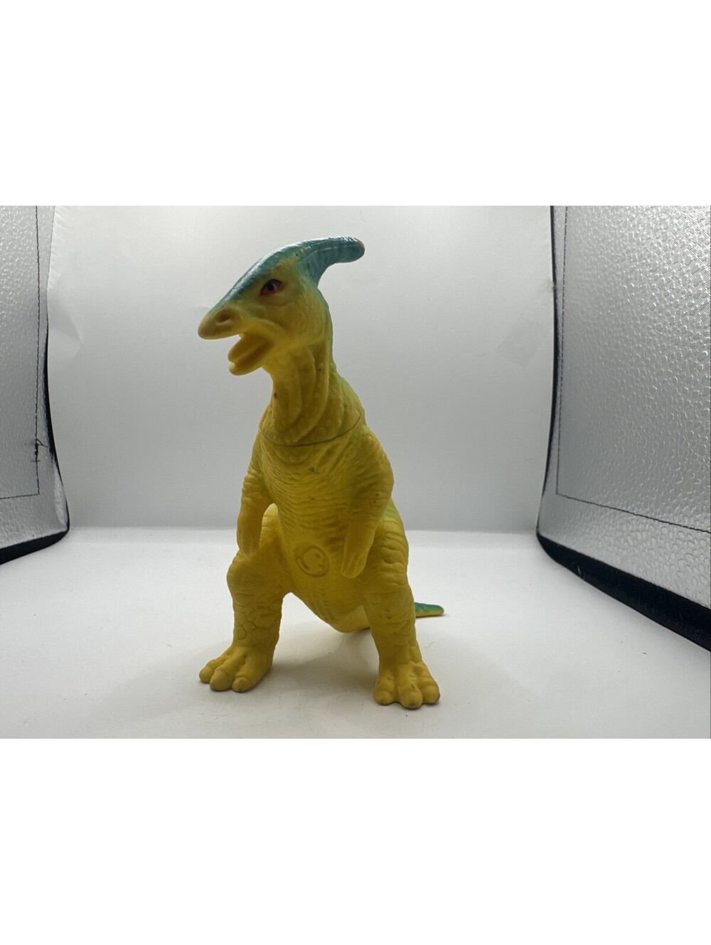 VTG 1988 Playskool Definitely Dinosaurs Parasaurolophus w/Moving Head 4.5"